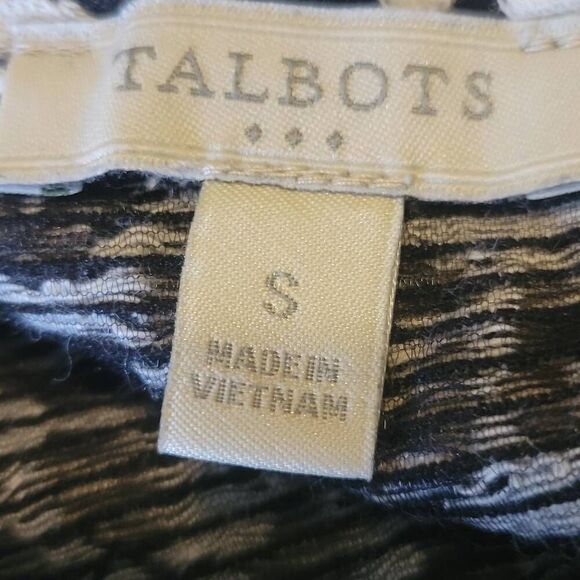 Talbots Sabrina Jacquard Animal Print Women's Top Size Small - Picture 5 of 7